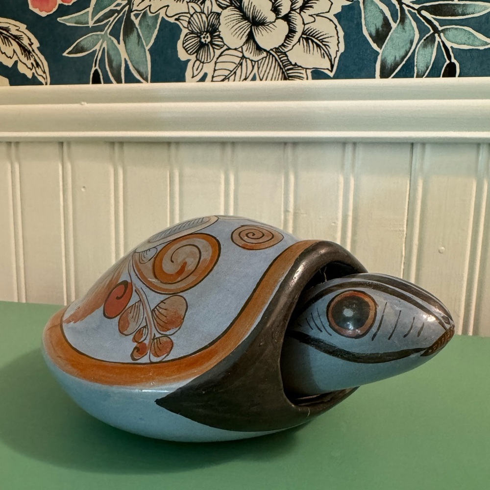 RARE VINTAGE BOBBLE HEAD TURTLE TONALA DECOR